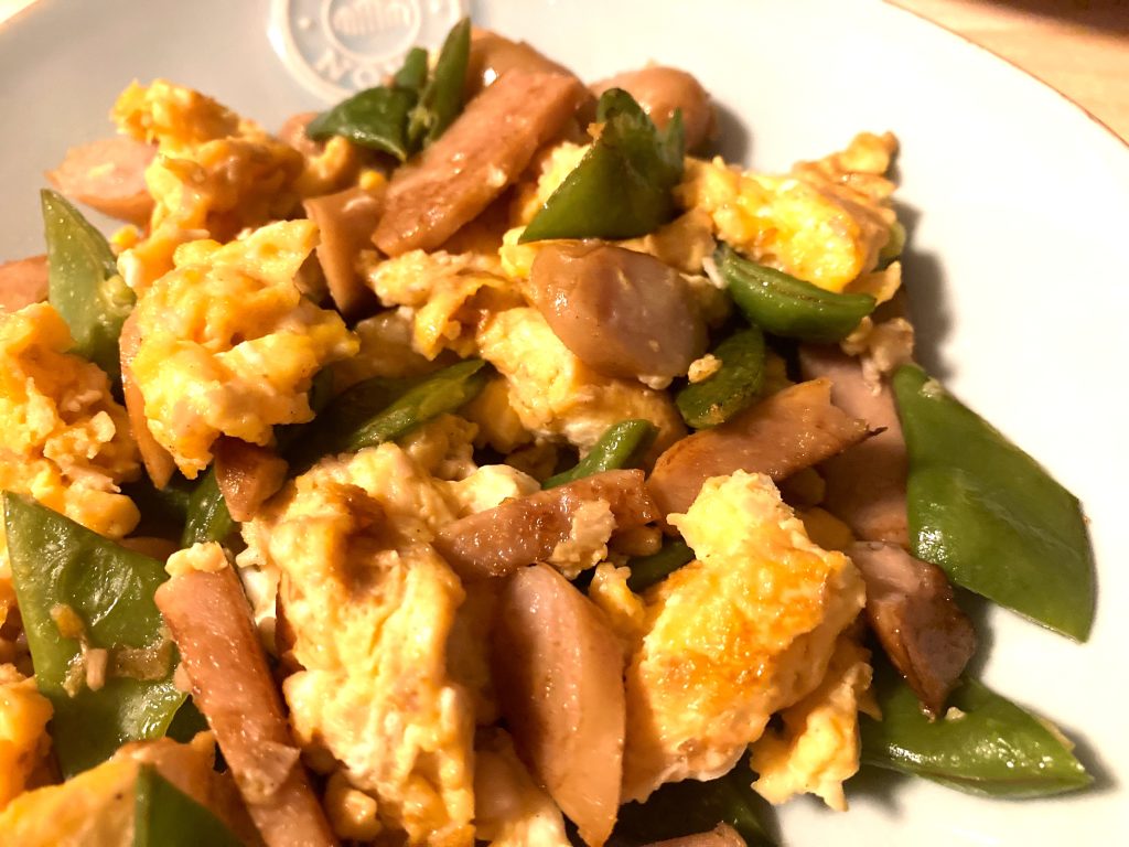 ジャンボインゲン炒め物